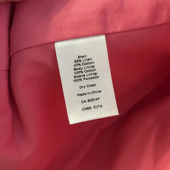 Talbots Pink Coral blazer with 3/4 Sleeves - Picture 8 of 10